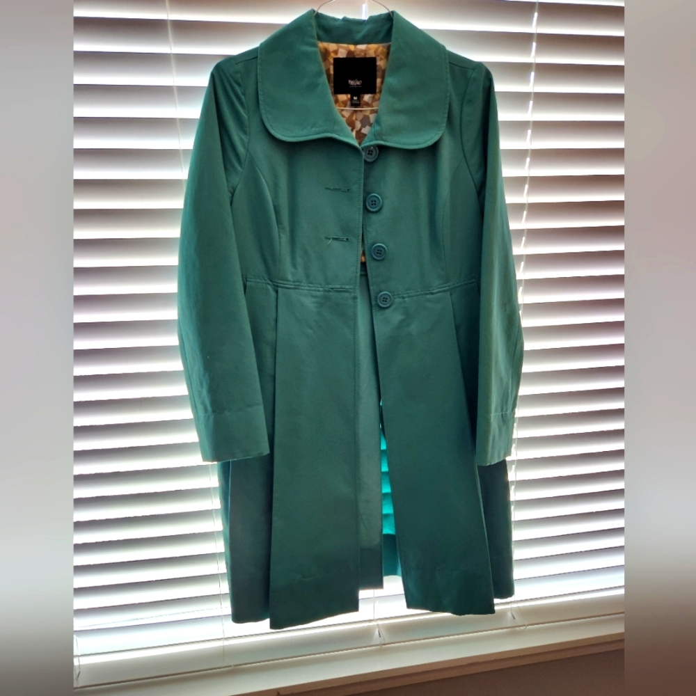 Womens Aqua Trench Coat